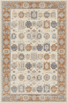 Российский прямоугольный ковёр F596 ORANGE