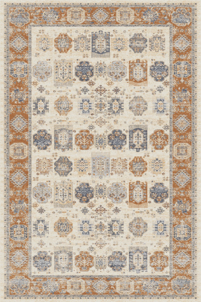 Российский прямоугольный ковёр F596 ORANGE