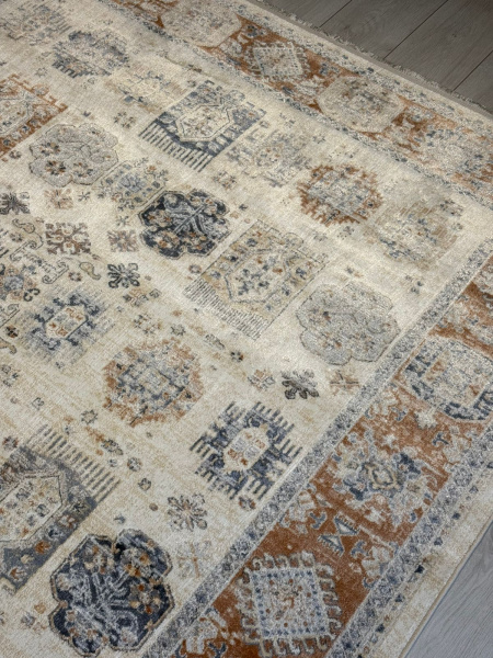 Российский прямоугольный ковёр F596 ORANGE