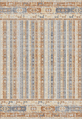 Российский прямоугольный ковёр F597 ORANGE