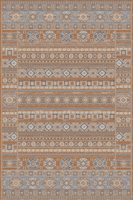 Российский прямоугольный ковёр F602 ORANGE