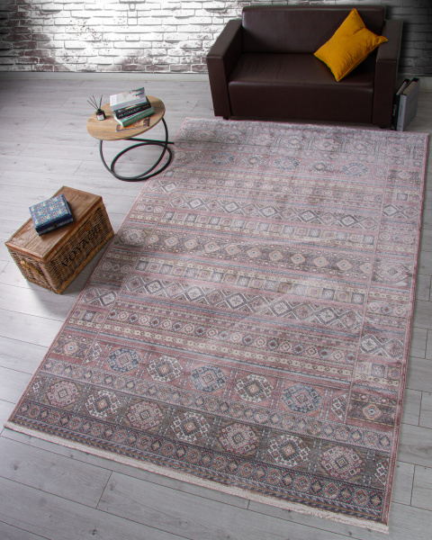 Российский прямоугольный ковёр F602 PINK